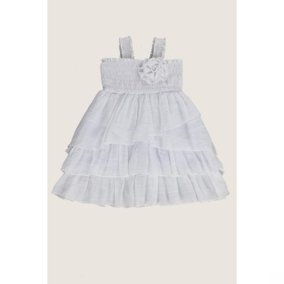 White Super Soft Ruffles Dress {Sissymini} - Picture 2 of 4